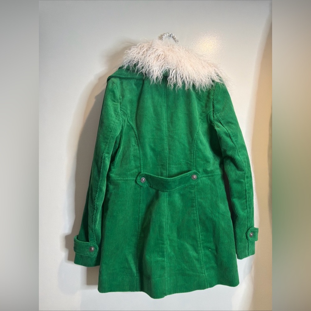 Free People Lady Lane Faux Fur Collar Corduroy Vintage Jacket S - Picture 6 of 7